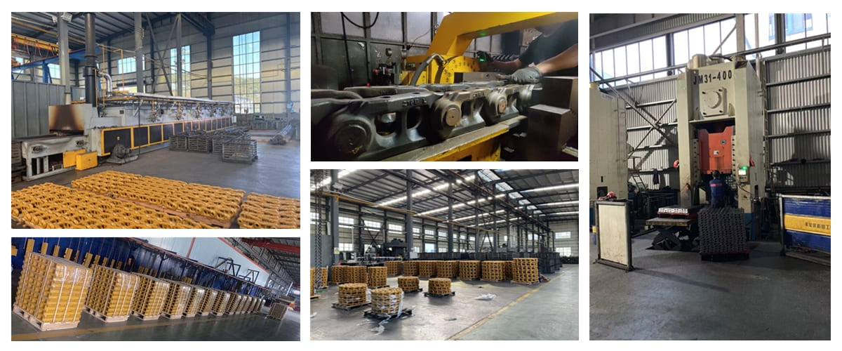 Dozer tracks production equipment and processes