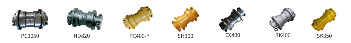 Excavator track rollers